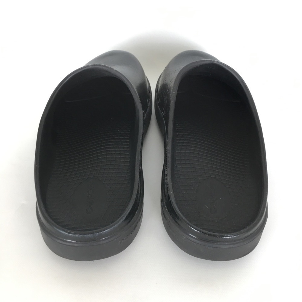 OOFOS Oocloog Luxe Recovery Shoes Men’s Size 9 Comfort Slip On Mules Clogs Black - Picture 9 of 14